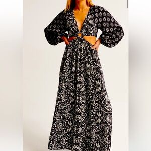 Cutout boho maxi dress.